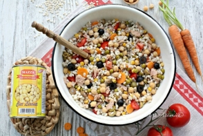 Salata de orz cu ton si naut Salata de orz cu ton si naut